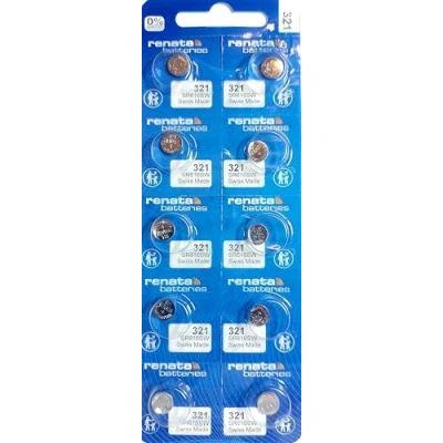 Image of 10 x Renata 321 Swiss Made Lithium Coin Cell Battery SR616SW
