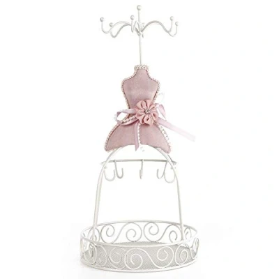 Image of Salmue Jewellery Display Stand Princess Dress Necklace Holder Lady Model High heeled Shoes Earring Ring Display(Iron Rack)