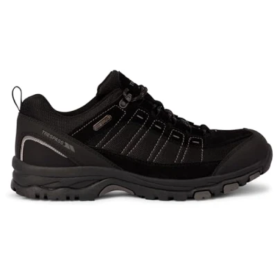 Image of Trespass Mens Walking Shoes Scarp B Men&#039;s Hiking &amp; Trekking Footwear with Cushioning, Low Rise Waterproof Shoes, Breathable Durable Shoe Black