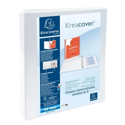 Image of Value Presentation Binder, A4, 4 Ring, White, Pack of 10