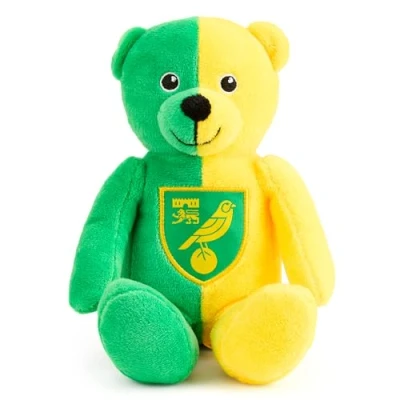 Image of Norwich FC Official Football Gift Mini Bear Ideal Christmas/Birthday Present for Men and Boys, Show Your Support to The Canaries