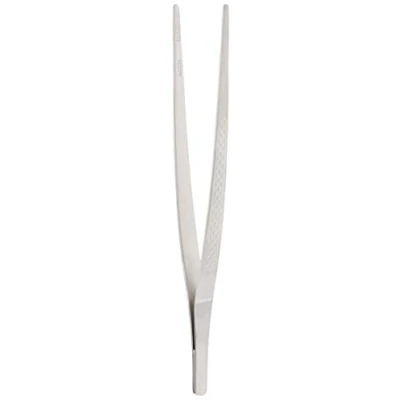 Image of Mercer Culinary Precision Plus Tong Straight, 6 1/8&quot;, Stainless Steel, Silver, 1/8 Inch