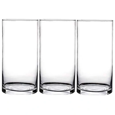Image of KNIKGLASS Glass Vase, Flower Vase Glass, Decoration Transparent (Set of 3，A, 25 CM x 12 CM)