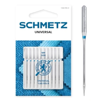 Image of SCHMETZ Domestic Sewing Machine Needles 10 Universal 130/705 H Needle Size 70/10 Suitable for a Wide Range of Fabrics on All Conventional Household Machines