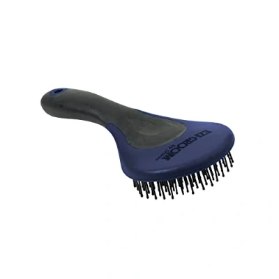 Image of Shires 1366 Ezi Groom Grip Mane &amp; Tail Brush Navy Blue