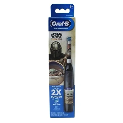 Image of Oral B Kid&#039;s Battery Toothbrush Featuring Star Wars The Mandalorian, for Kids 3+