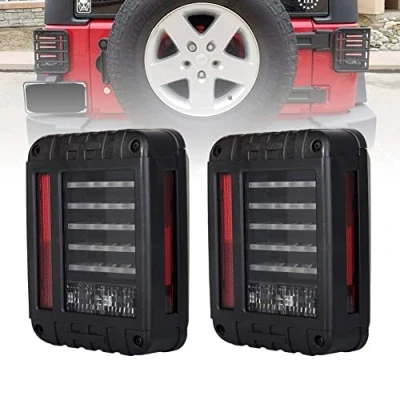 Image of SXMA Euro Version Led Tail Lights Reverse Light Rear Turn Signal Lamps Brake Running for 07 17 Wrangler JK (1 Pair)