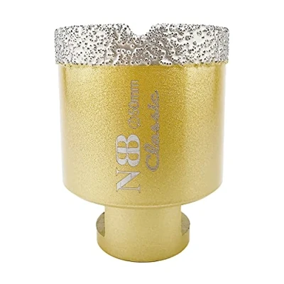 Image of NBB vacuum brazed diamond hole saw with M14, Classic Golden type, drill bit for dry or wet drilling professionally on hard porcelain, ceramic, tile, granite, marble,for angle grinder(1, 50mm)