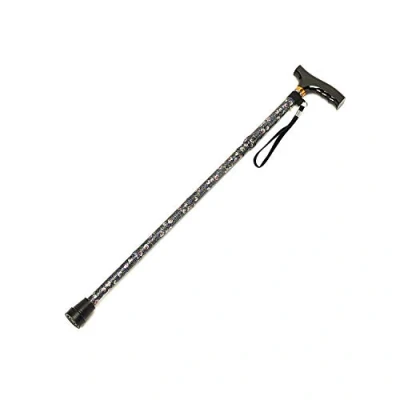 Image of HOMECRAFT Folding Coloured Walking Stick with Wooden Handle, Lightweight Adjustable Cane for Balance, Mobility Aid, Wild Rose, 825 925 mm/33 37 Inch, (Eligible VAT relief in the UK)