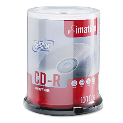 Image of Imation 52x Certified CD R 700MB 80 Min 100 Pack Spindle