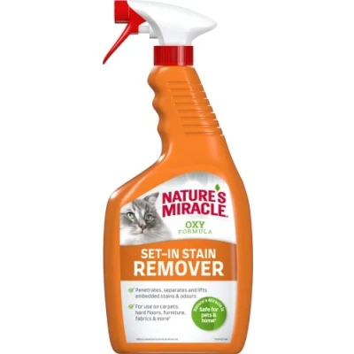 Image of Nature&#039;s Miracle Cat Set In Stain &amp; Odour Remover Oxy Formula 709ml