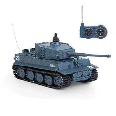 Image of VGEBY1 RC Tank Toy, 1/72 Scale 4 Channels High Simulated Remote Control Mini Toy for Children Gift