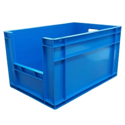 Image of AUTORCE Euro Container Dolly Heavy Duty Linking 600x400mm 400kg SWL and Industrial Plastic Storage Box, 20Lt 63Lt Crate (63 LT Box Blue)