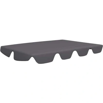 Image of vidaXL Replacement Canopy for Garden Swing Chair, Lightweight Anthracite Fabric 210x146cm, Water Repellent with PVC coating, Foldable Design, No Assembly Required