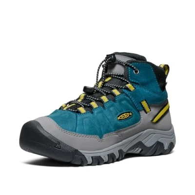 Image of KEEN Targhee 4 Mid Waterproof Hiking Boots, Legion Blue/Antique Moss, 13 UK