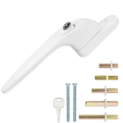 Image of Virtual Plastics uPVC Window Handle Universal Multi Spindle Inline Locking Espag Double Glazing