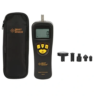 Image of Smart Sensor Digital Tachometer Contact Motor RPM Meter Gauge Tach Speedometer 0.5 19999RPM AR925 LCD Display