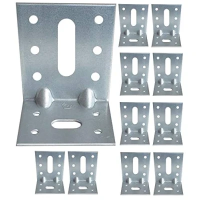 Image of Corner Braces Brackets Plates, Heavy Duty Wooden Angle, Metal Steel Sheet Galvanised 2.75&quot;x 1.97&quot;x 2.36&quot;x 0.08&quot; (70 x 50 60 2 mm) Pack of 10pcs