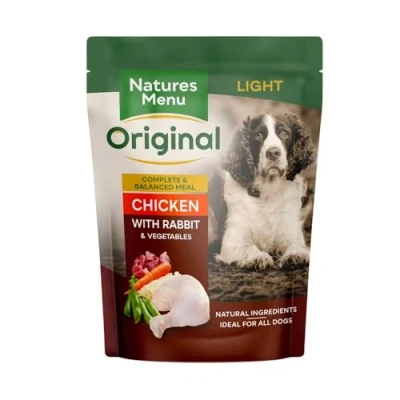Image of Natures Menu Dog Food Pouch Light Chicken with Rabbit (8 x 300g)
