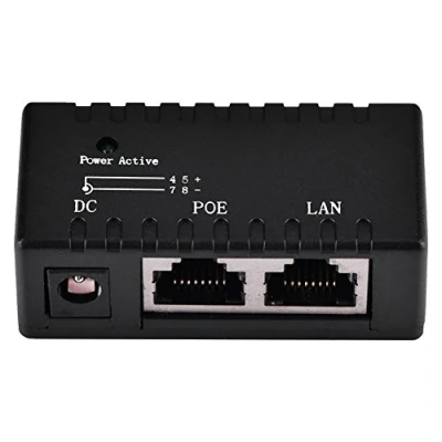 Image of VBESTLIFE POE Injector Splitter Power Over Ethernet Adapter For IP Camera LAN Network(Black)