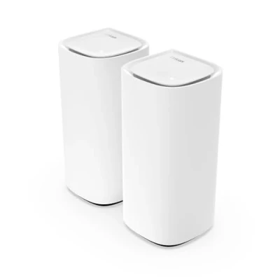 Image of Linksys Velop Pro WiFi 6E Mesh System MX6202 KE — Cognitive Router with 6 Ghz Band Access &amp; 5.4 Gbps True Gigabit Speed Whole Home Coverage up to 6,000 sq. ft. 400 Devices 2 Pack