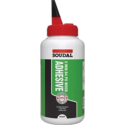 Image of Soudal 5 Minute Bond D4 PU Wood Adhesive Liquid 750 Gr Bottle