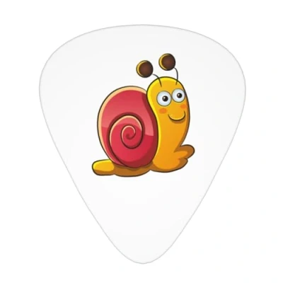 Image of Yifhdes Cartoon Snail Guitar Picks 12 Pack For Acoustic Bass Ukulele 3 Thickness Plectrums Thin/Medium/Heavy Players
