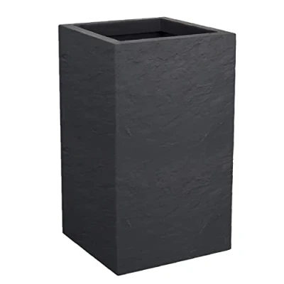 Image of EDA Tall Square Planter, Anthracite Grey, 29,5 x 49,5 cm