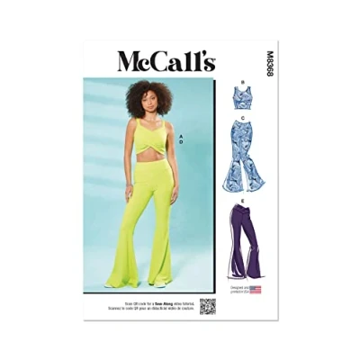 Image of MCCALLS M8368A Misses&#039; Knit Tops and Trousers A (XS S M L XL)