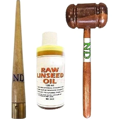 Image of ND Sports Cricket Linseed Oil, Mallet &amp; Cone, One Size, NAF MKN Oil Cone