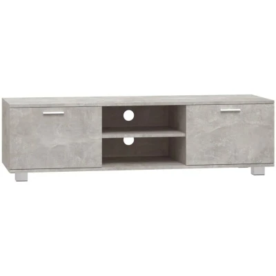 Image of vidaXL TV Cabinet Concrete Grey 140x40.5x35 cm Engineered Wood