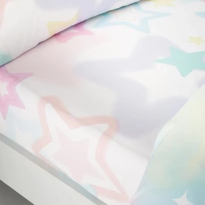 Image of Catherine Lansfield Ombre Stars Double Fitted Sheet White