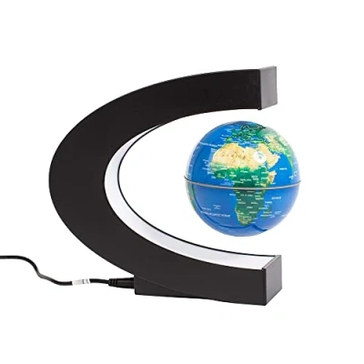 Image of InGenious Floating Globe Colour Light Electromagnetic Levitation Desk Gadget