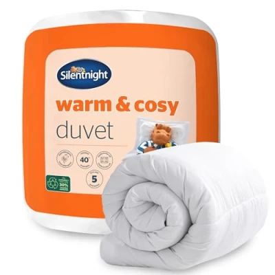 Image of Silentnight Warm &amp; Cosy Single 13.5 Tog Winter Duvet Extra Thick Heavyweight Quilt Ideal for Cold Nights Hypoallergenic and Machine Washable 125x200cm