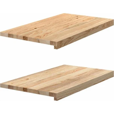 Image of vidaXL Window Sills 2 pcs Untreated 70x40x2 cm Solid Wood Oak
