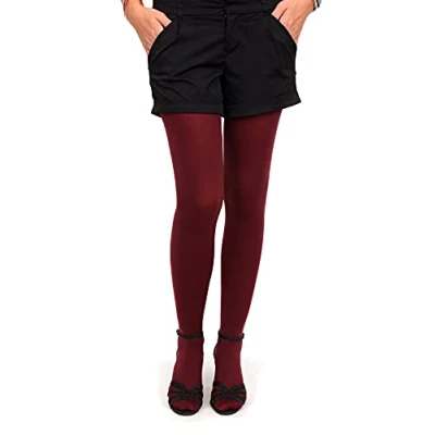 Image of MILKY SILK Semi Opaque Microfiber Tights 40 Denier (Wine, XXL)