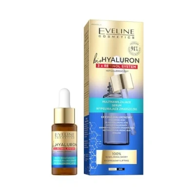 Image of Eveline BioHyaluron 3x Retinol System Multinawilżające Serum Wypełniające Zmarszczki 18ml
