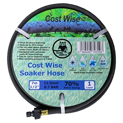 Image of 7.5m Garden Irrigation Porous Pipe/Soaker/drip/leaky Hose,water directly to The Roots Saves Water!