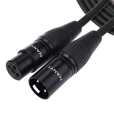 Image of NANYI XLR Male to Female Mic Cable 16 Feet, DMX Patch Cord with Oxygen Free Copper