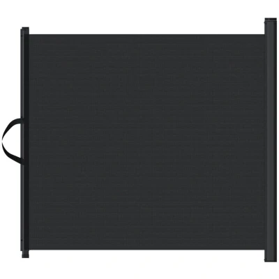 Image of vidaXL Retractable Pet Gate Black 102.5x125 cm