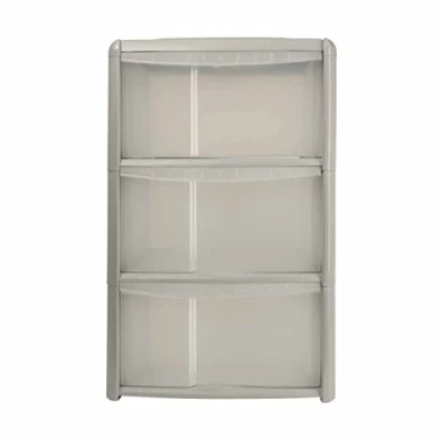 Image of Tontarelli 3 Drawer Tower Light Grey Color: None