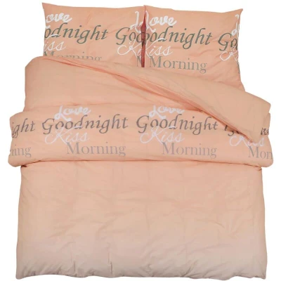 Image of vidaXL Duvet Cover Set Pink 135x200 cm Cotton