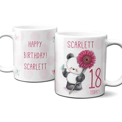 Image of 18th Mug Personalised Cup Gifts Present for Birthday Cute Gift Her Women Girls Fast Delivery Add Special Message