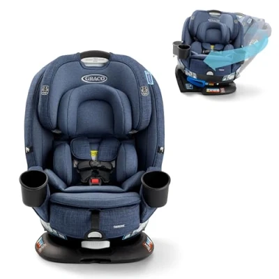 Image of Graco Turn2Me 3 in 1 Rotating Convertible Car Seat, Rear to Forward Facing &amp; Highback Booster, Easy Installation, Brighton