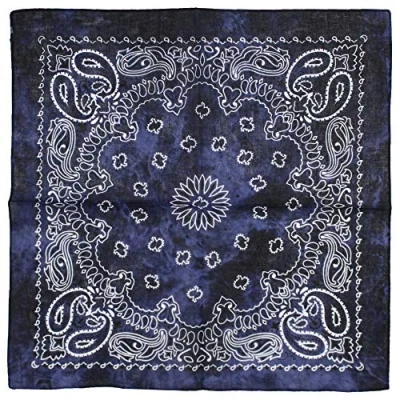 Image of Zac&#039;s Alter Ego Acid Wash Tie Dye Paisley Retro Vintage Style Cowboy Bandana/Face Mask/Durag