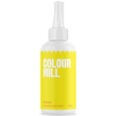 Image of Colour Mill Choco Drip Yellow, Cake Glaze, Easy Melt Chocolate for Cakes, Cookies, Macarons, Ice Cream, Pops, Strawberries, and Decorations 125g