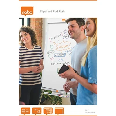 Image of Nobo 1915100 Flipchart Pad Plain 650X955 White