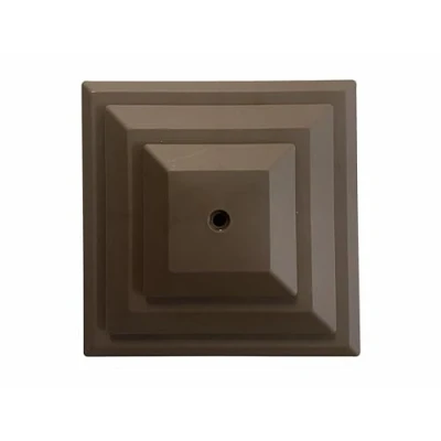 Image of Pack of 15 Brown Plastic Fence Post Caps for a 4&quot; (100mm) Post. UK Made, Rot Proof. (GT0050). Free Postage