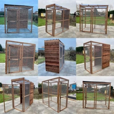 Image of 6ft x 3ft Animal Run 19g boarded Panel Options Chicken, Rabbit Bird Aviary (Mesh Roof, 1 panel)