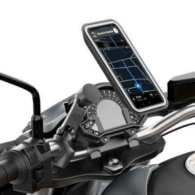Image of Shapeheart Magnetic motorbike phone holder Pro with extensor Anti vibration Waterproof motorcycle handlebar mount 360 orientation